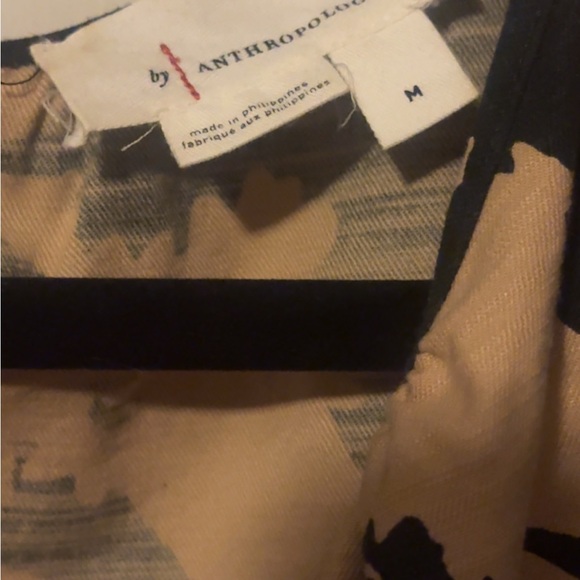 Anthropologie The Somerset Jumpsuit Womens Size Medium Tan Black Boho Classy - Picture 9 of 9